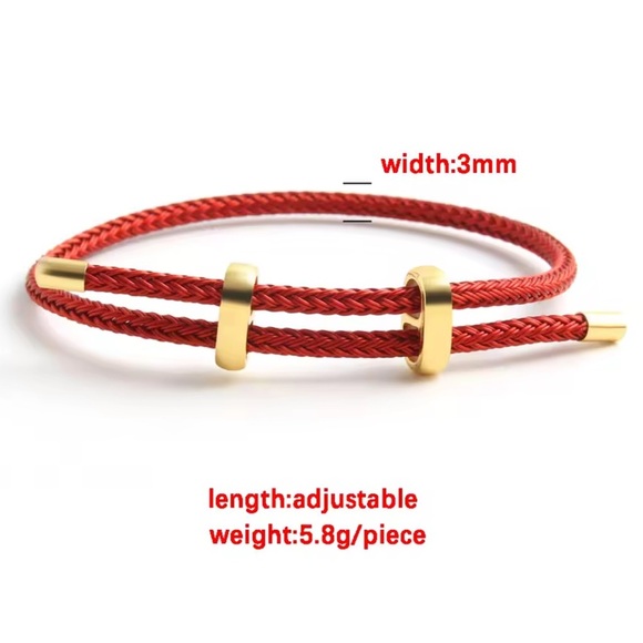 Trendy Red Thread String Bracelet - Picture 4 of 4